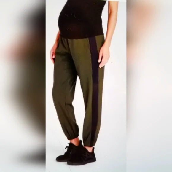 NwT Patented Over belly stretch woven maternity jogger pants size med - Picture 1 of 12